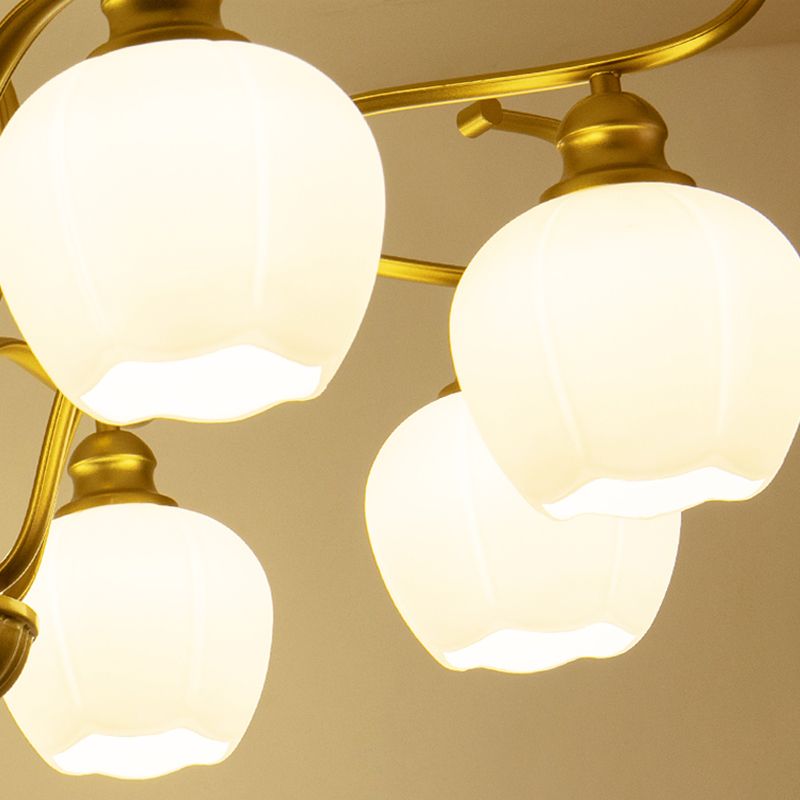 Decorative Sphere Flush Light Fixture Glass Flush Mount Lights for Living Room