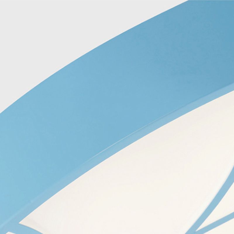 Bladvormige LED Flush Mount Licht Cartoon Acryl Metaal Plafond Lamp voor Kid Slaapkamer