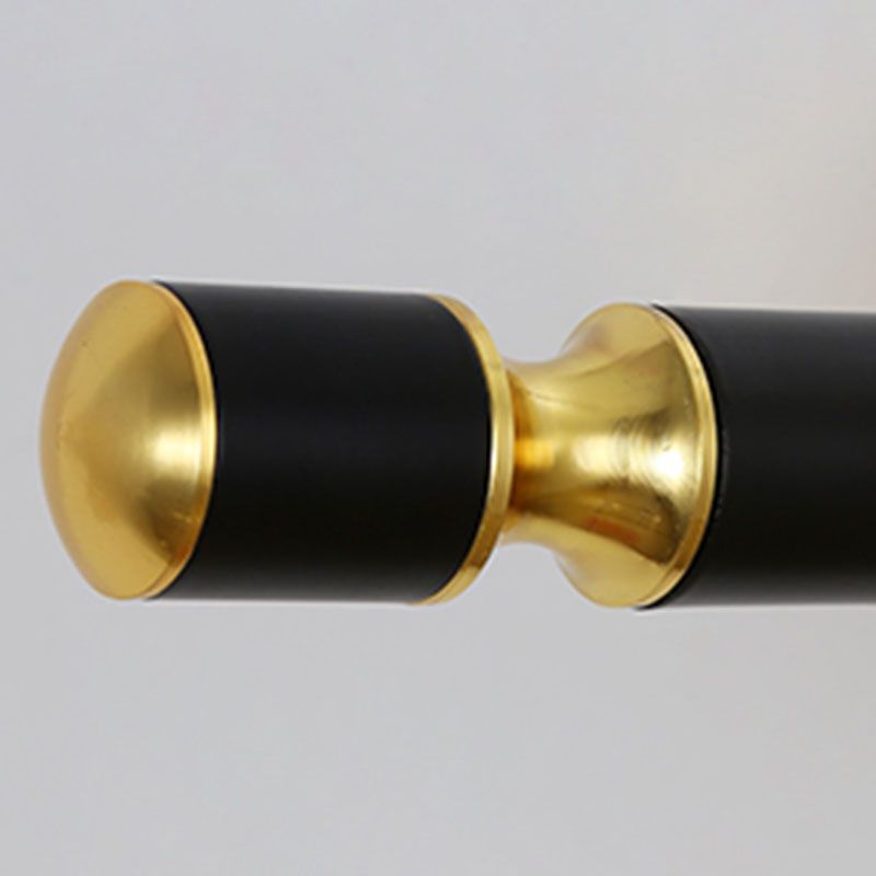 Linear Shade 1-Light Wall Sconce Modern Simple Style Mirror Wall Lighting in Black
