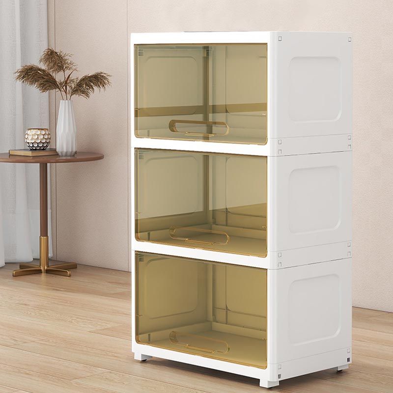 Contemporary Storage Cabinet Plastic Wardrobe Closet for Bedroom