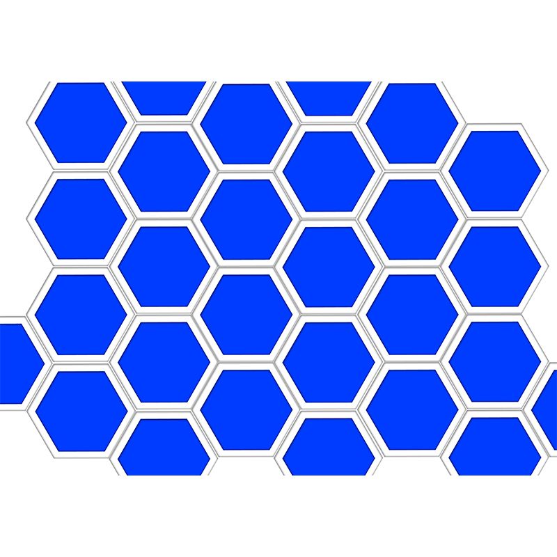 Hexagon Geometry Wall Wall Covering for Living Room, Moisture Resistant