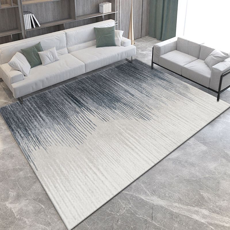 Minimalist Room Rug Multicolor Abstract Geometric Carpet Polypropylene Non-Slip Backing Machine Washable Pet Friendly Rug