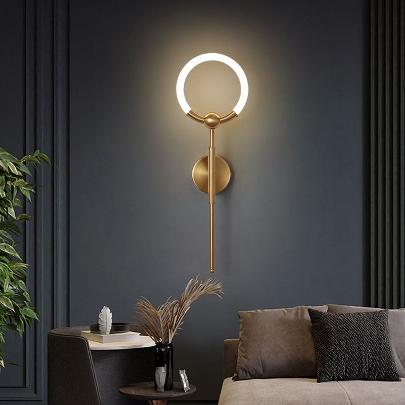 Salon Murne Gamique Postmodern Metal Wall Murd Lightture avec une teinte acrylique