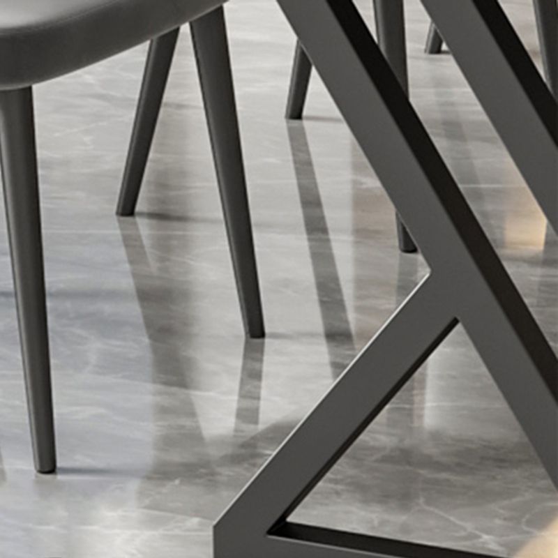 Rectangle Stone Office Desk Modern Style Grey Writing Desk for Office