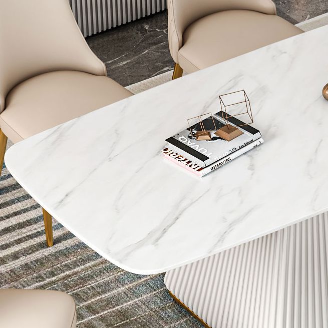 Glam 1/2/5/7 stukken Dinerset Sintered Stone Dining Furniture voor thuisgebruik