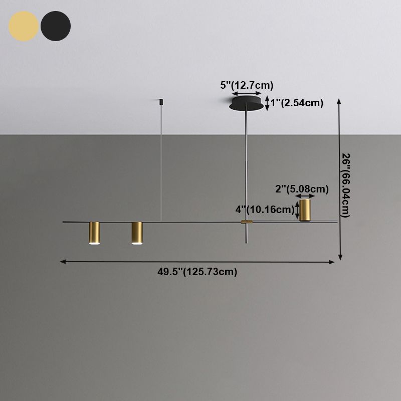 Cylinder Island Lighting Fixtures Contemporary Metal Island Lighting Ideas for Kitchen