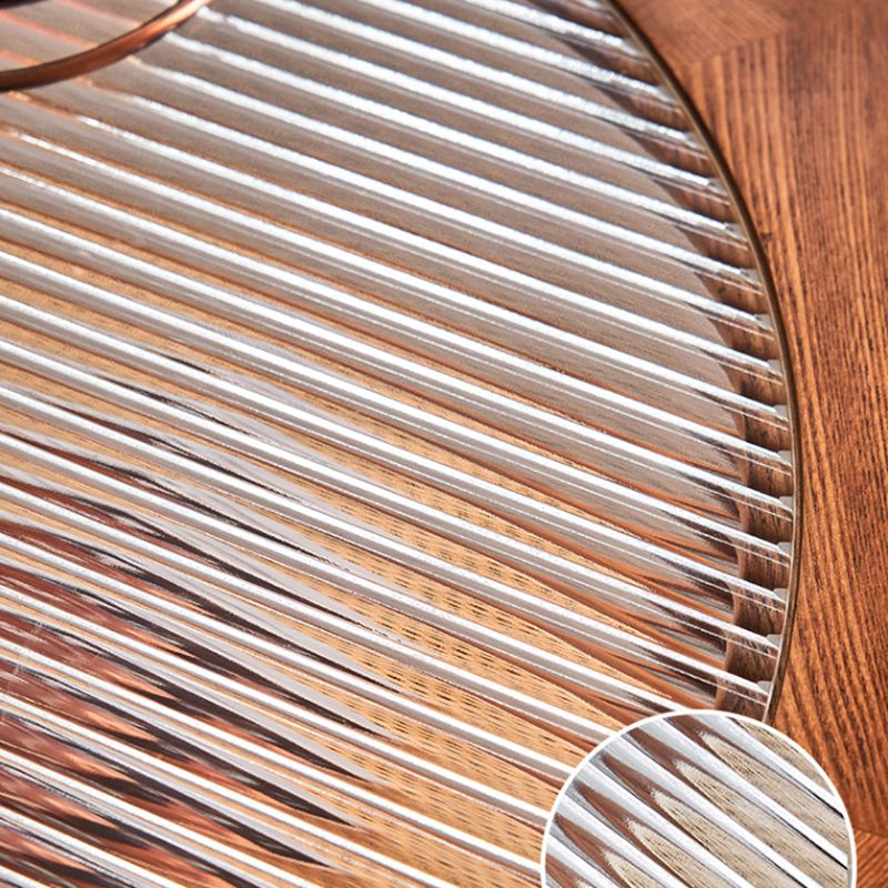 Solid Wood Accent Side Table Living Room Naturally Shaped Double Tier 4 Legs