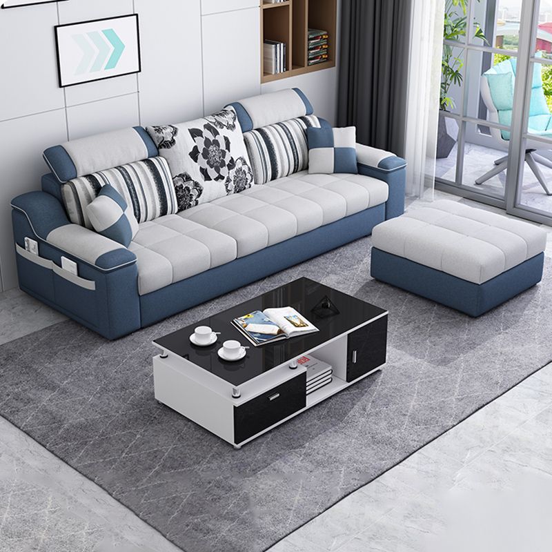 Braccio cuscino bianco/blu cuscinetto cuscinetti mobili sezionali