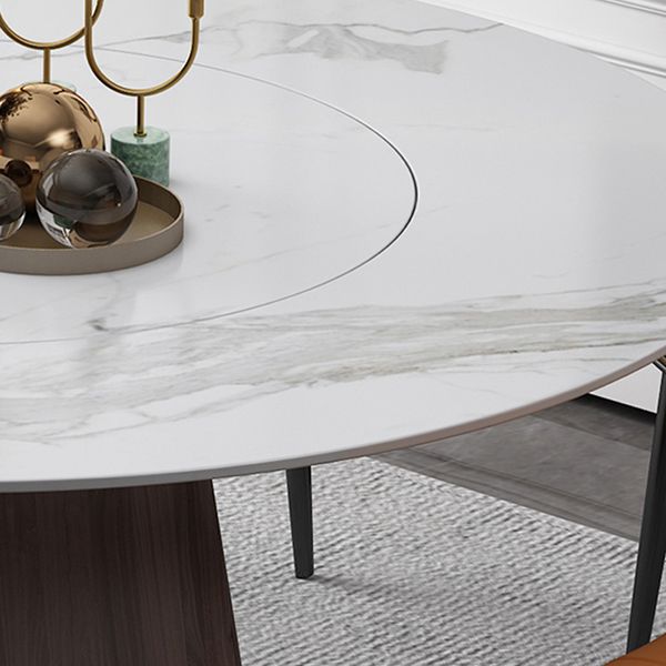 Contemporary Sintered Stone Dining Table Round Dining Room Table