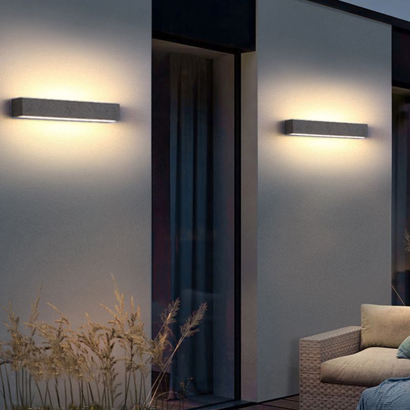 Quadratische Form Metallwandbeleuchtung moderne 1 leichte Wandmontagebeleuchtung in Schwarz