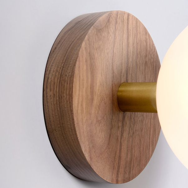 Moderne Stil Globus Wandlampen Holz 1 Lichtwandbeleuchtung Armaturen