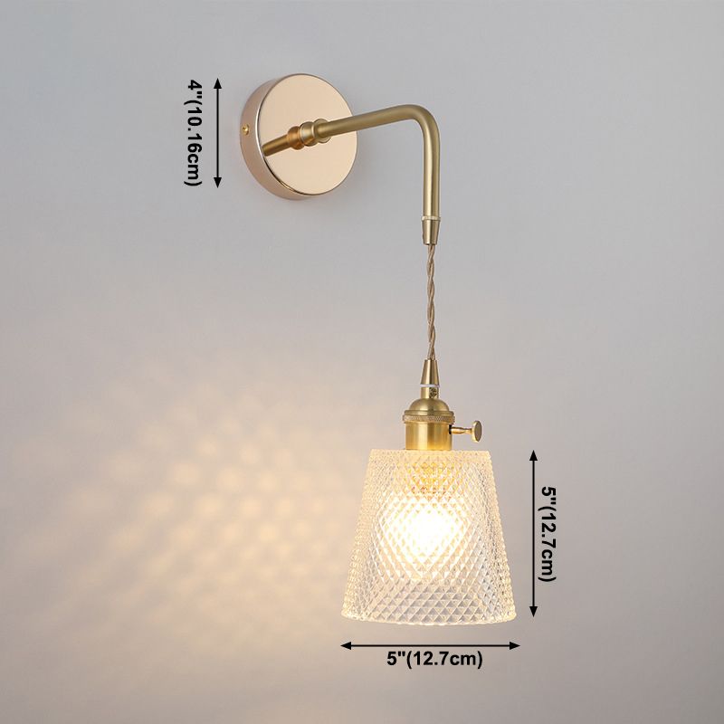 Unico illuminazione da parete in stile moderno in stile moderno 1 luce sconce leggera in oro
