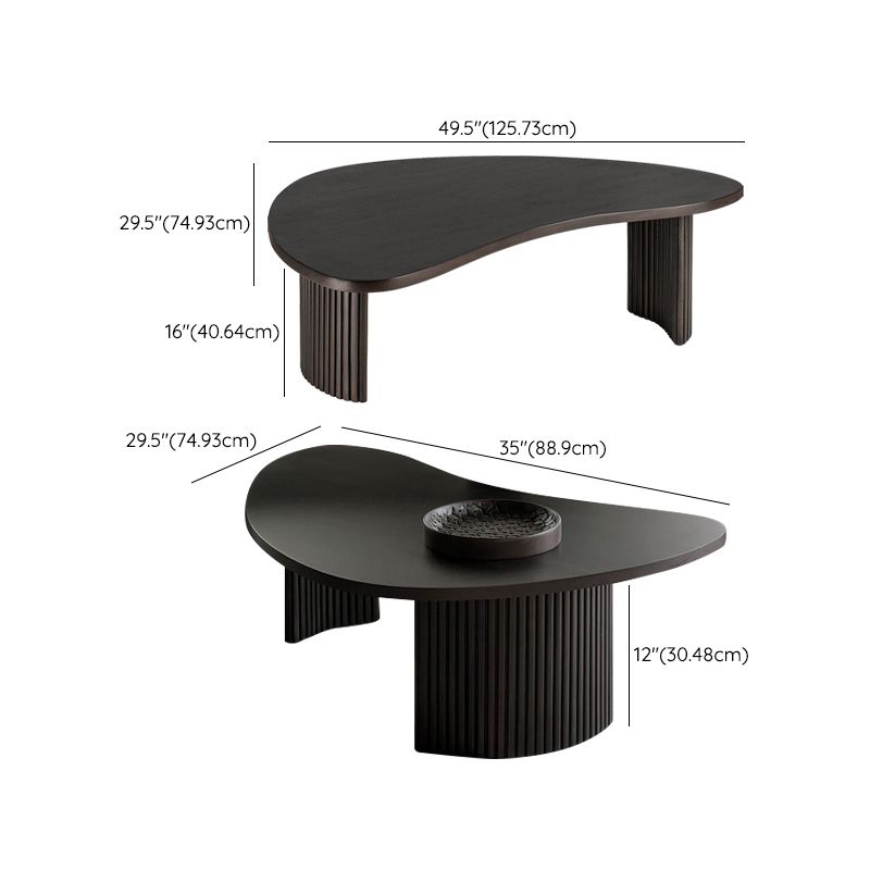 3 Legs Bunching Tables Solid Wood Geometric Coffee or End Table