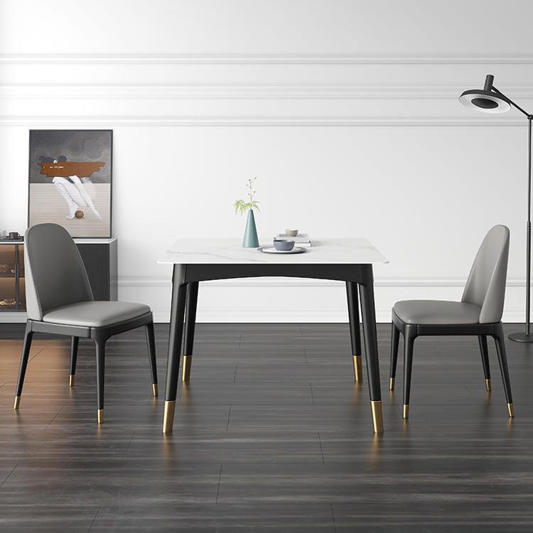 Stone Dining Room Collection Industrial Style Square 4 Legs Furniture for Home
