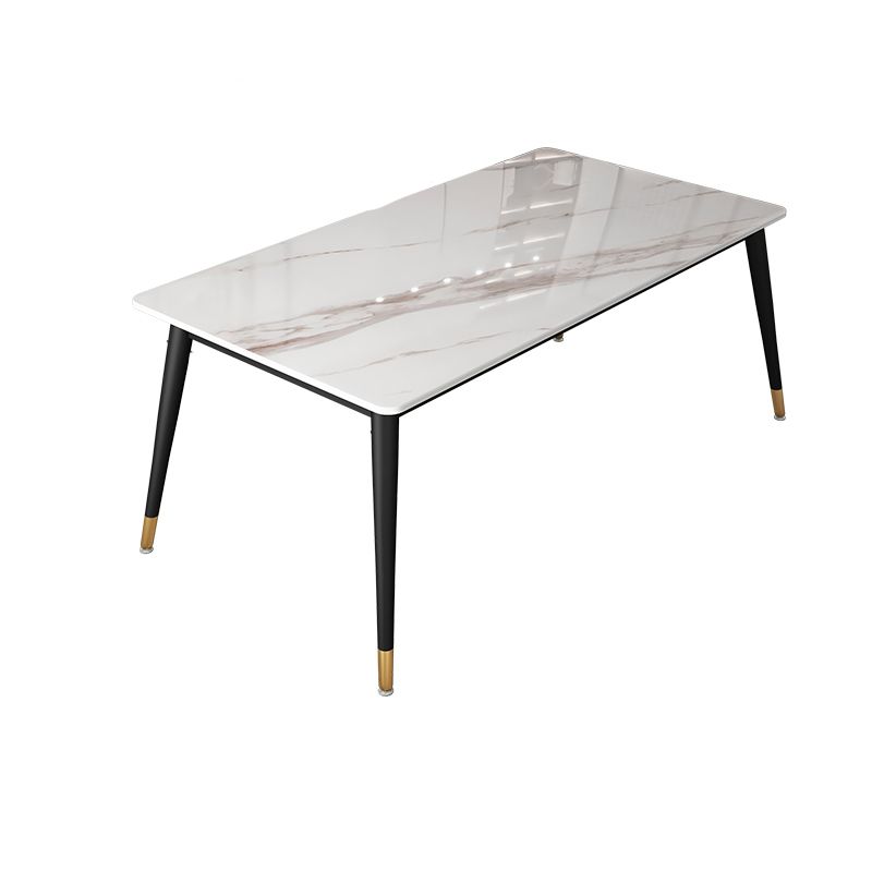 Industrial 4 Legs Dining Table Rectangle Dining Table for Kitchen
