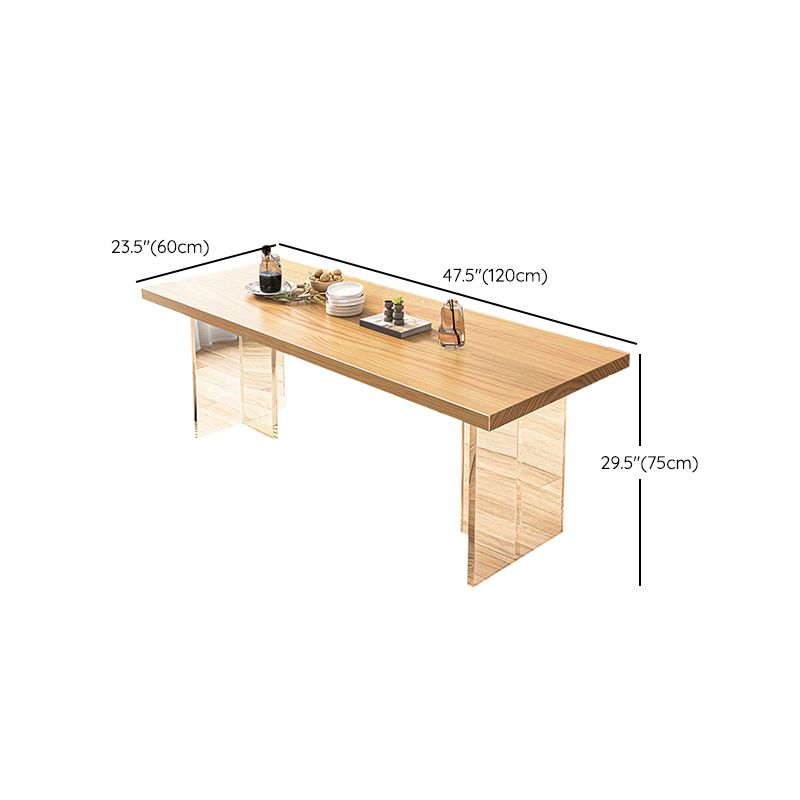 Industrial Double Pedestal Dining Table Pine Table for Dining Room Kitchen