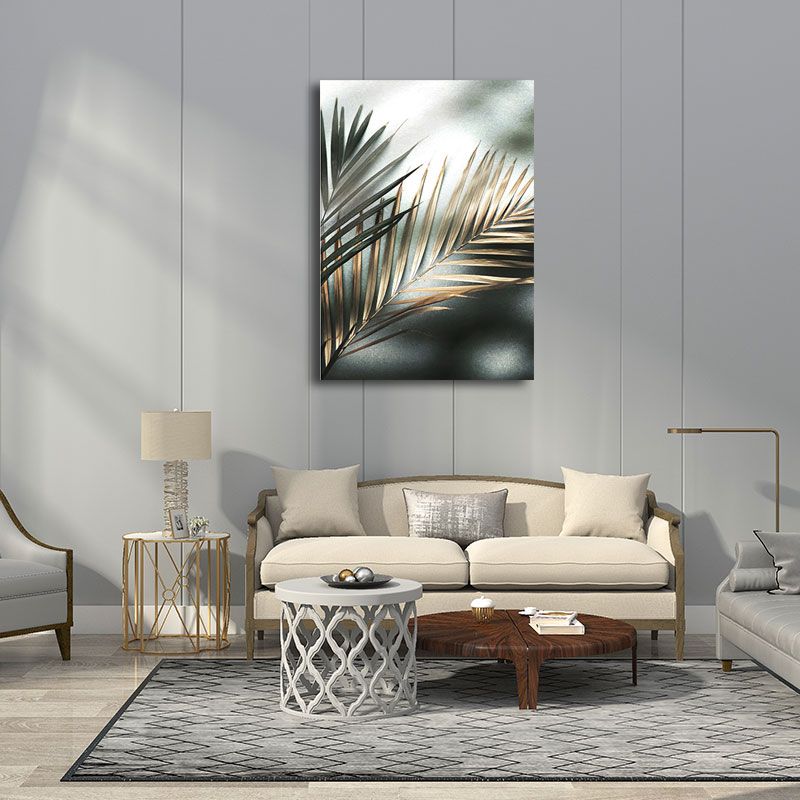 Toile d'art mural de Style nordique, couleur Pastel, imprimé de feuille de palmier Areca, décor mural pour chambre