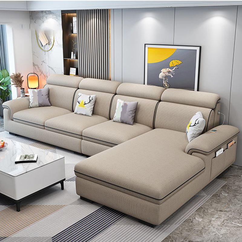 125.98"D x 70.87"W x 35.43"H Pillow Top Arm Sectionals, Modern High Back Sofa with Storage