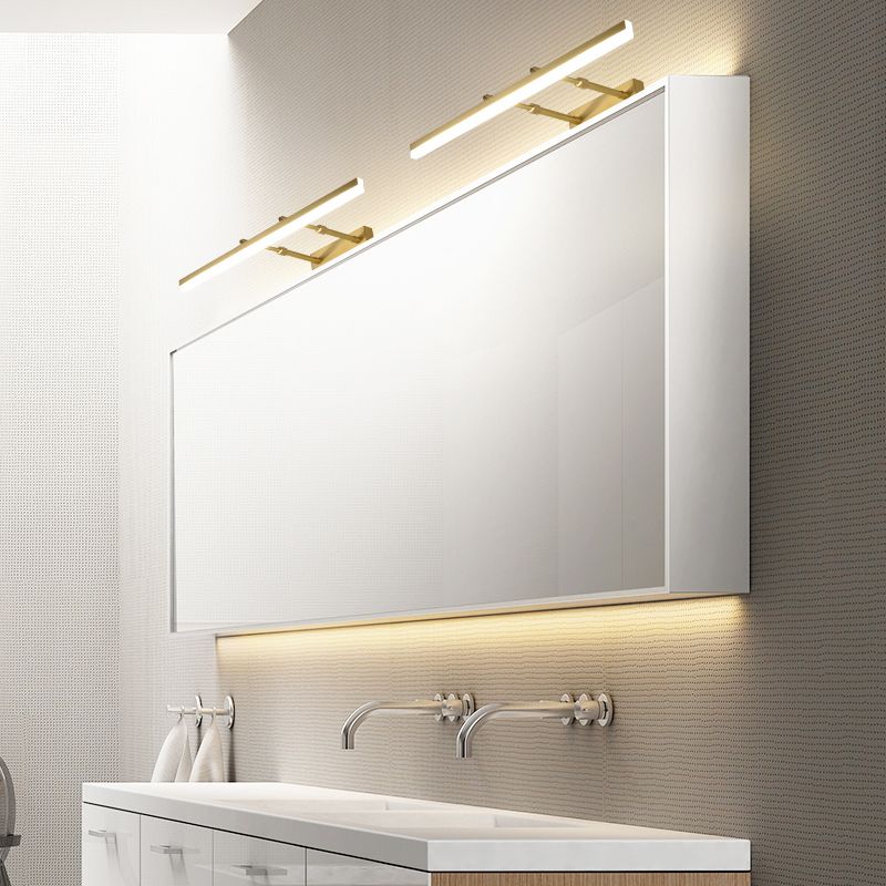 Modern Minimalist Minimalist Acrilico per vanità montate in rame Acrilico 1 Light Wall Light Freedurs