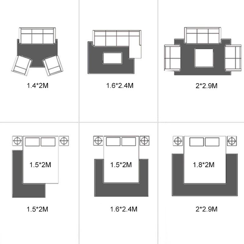 Minimalistischer Innenteppich Geometriemuster Polyester Färbung Widerender Fläche Teppich für Wohnzimmer