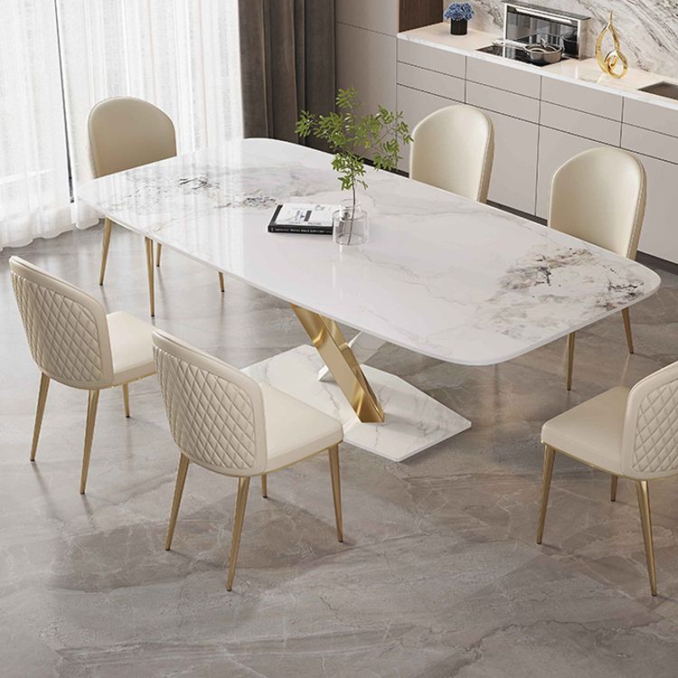 Glam 1/2/5/6/7 Pieces Table and Chair Set Sintered Stone Dining Table Set