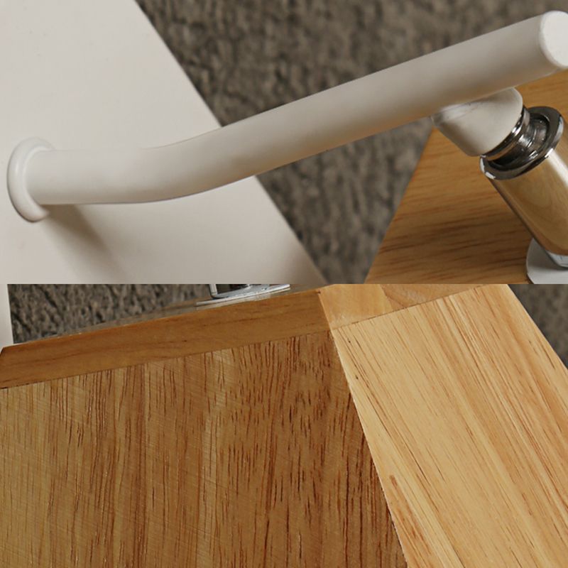 Balcón de sombra trapezoide Dormitorio de dormitorio Lámpara de pared moderna de madera giratoria en beige