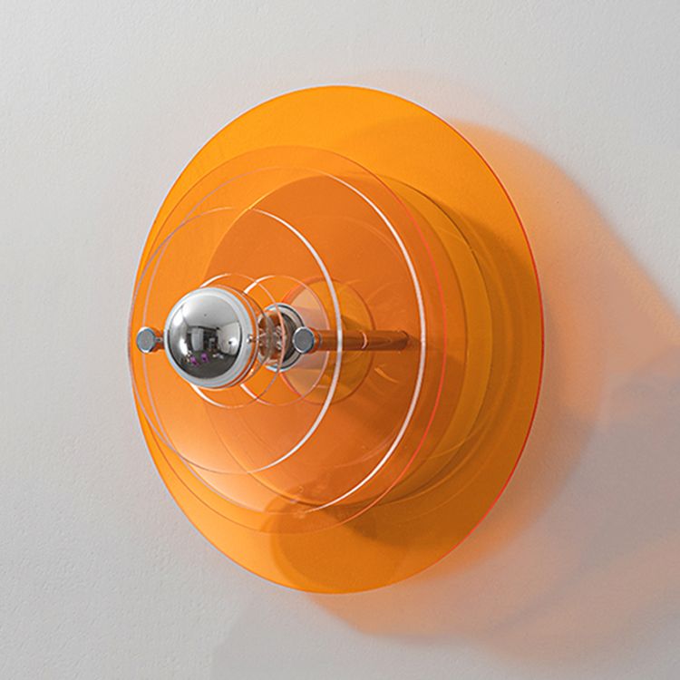Multi-Layer Wall Sconce Lamp Nordic Acrylic 1-Light Bedroom Wall Light Fixture