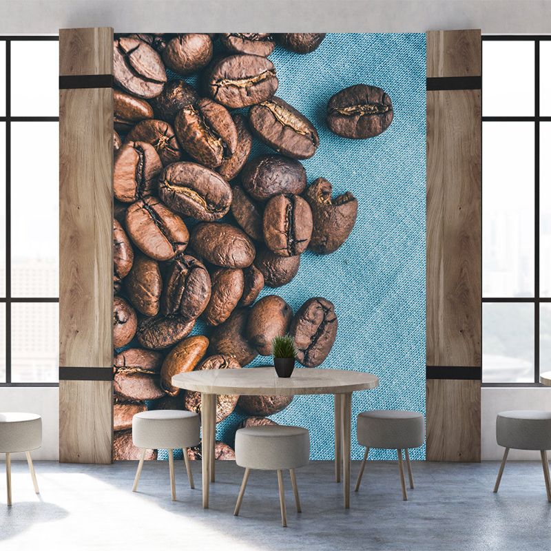 Photography Coffee Bean Wall Decal Modern Style Coffee Shop Decor Mural Wallpaper