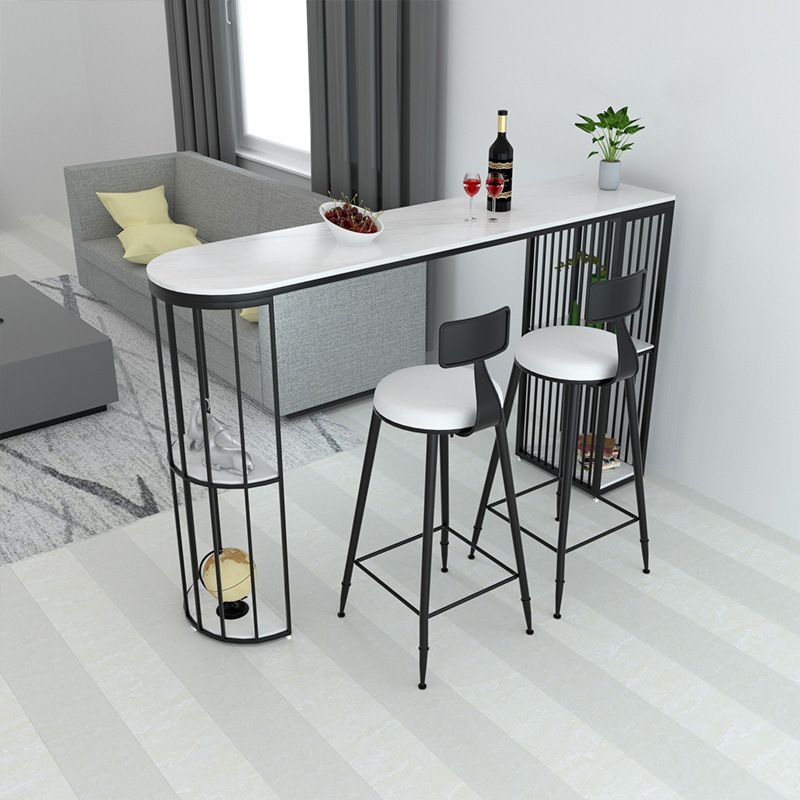Industrial Style Rectangle Bar Counter Table Stone Bar Counter Table for Home