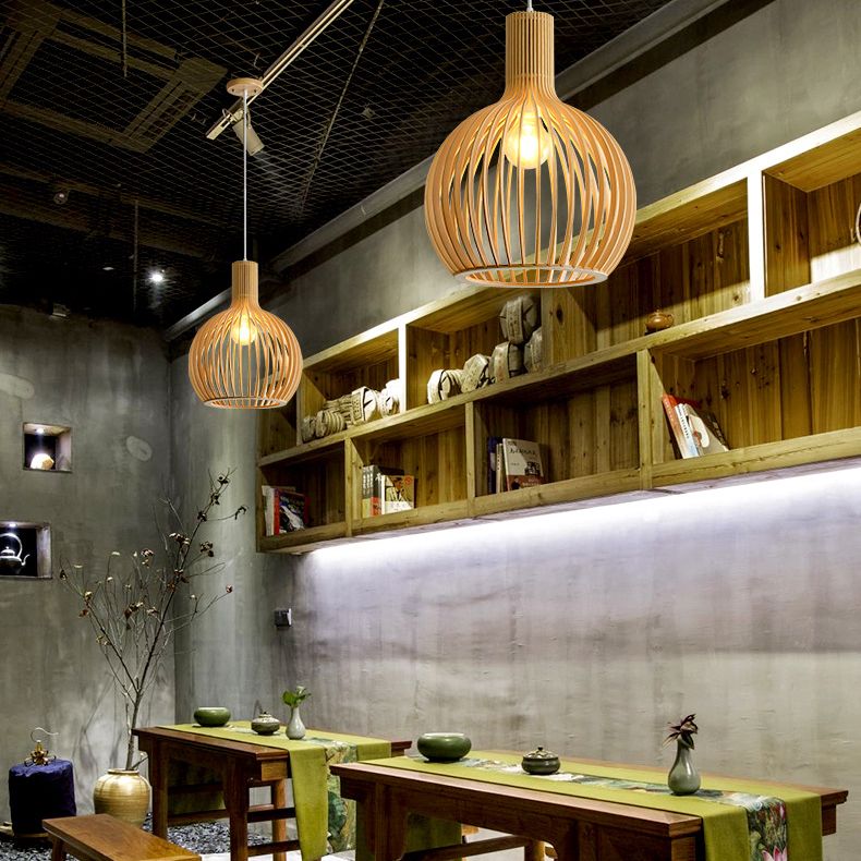 1 plafonnier léger des plafonniers créatifs moderne en bois pour le magasin de vêtements