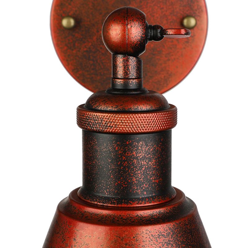 Black/Rust 1 a parete per parete da parete Farmhouse Style Front Stiro conico Regolabile SCONCI