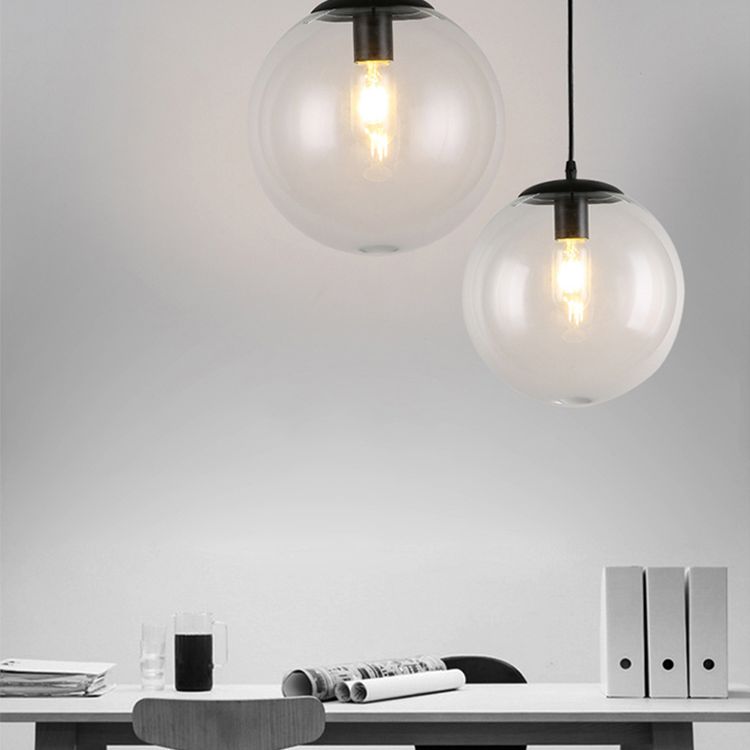 Luz de colgante industrial Pure Glass Light Room Light de dormitorio