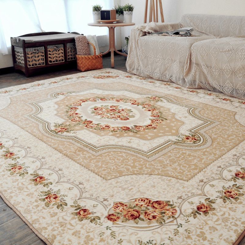 Modern European Style Rug Living Room Carpet Polyester Washable Area Rug
