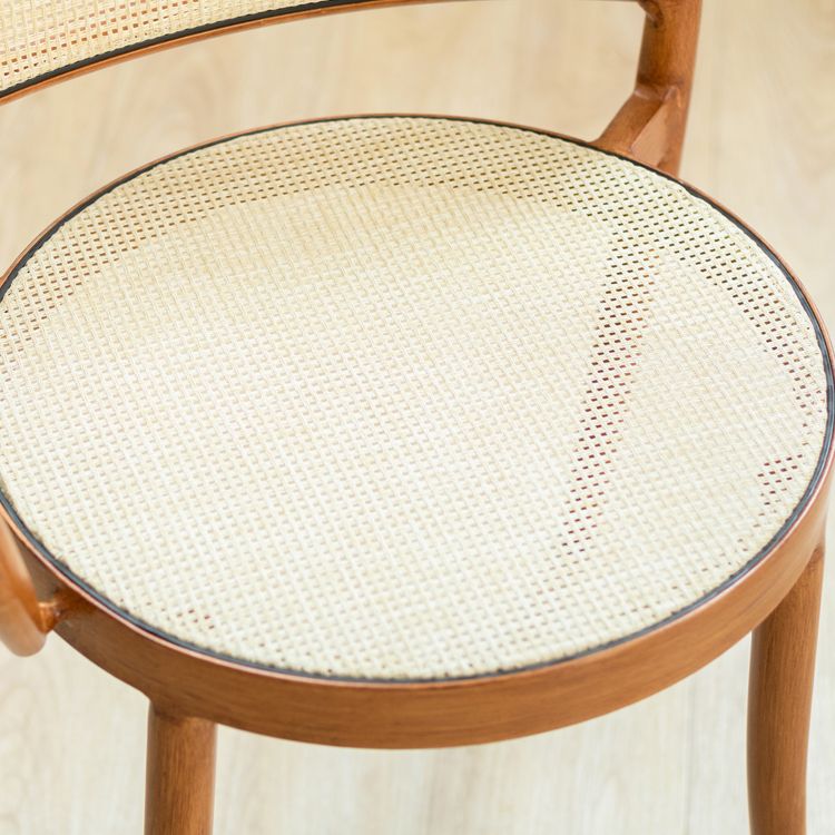 Modern Style Chairs Dining Stackable Arm Chair with Wooden Legs for Kitchen