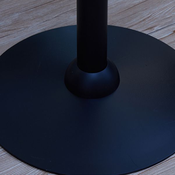Industrial Style Black Iron Bar Table Wood Brown Top Bistro Table with Pedestal