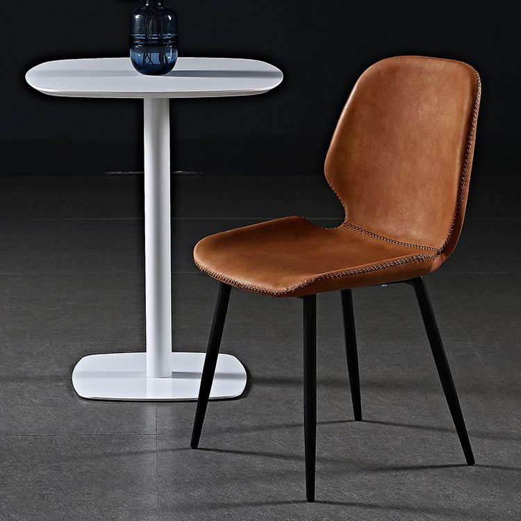 Metal industrial que cena la silla lateral sin brazos del Wingback del comedor de la silla lateral