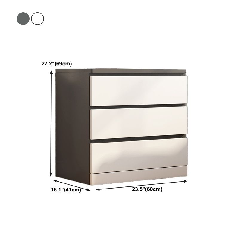 Modern Style White Storage Chest Vertical Wooden Chest with 3 / 4 / 5 / 6 Drawers