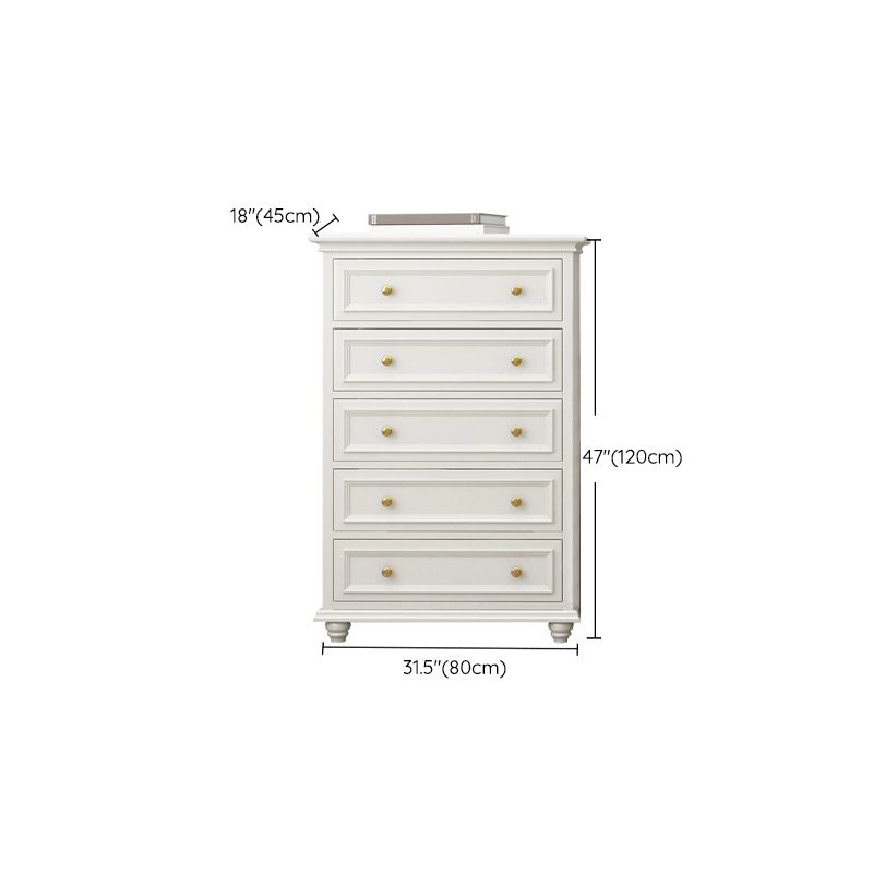 Solid Wood Storage Chest Dresser Classic Glam Chest with Drawers