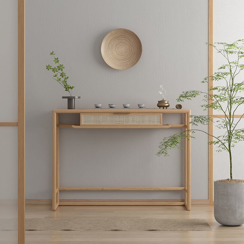 Rectangle Shape Contemporary Console Table Natural/Brown Ash Console Sofa Table