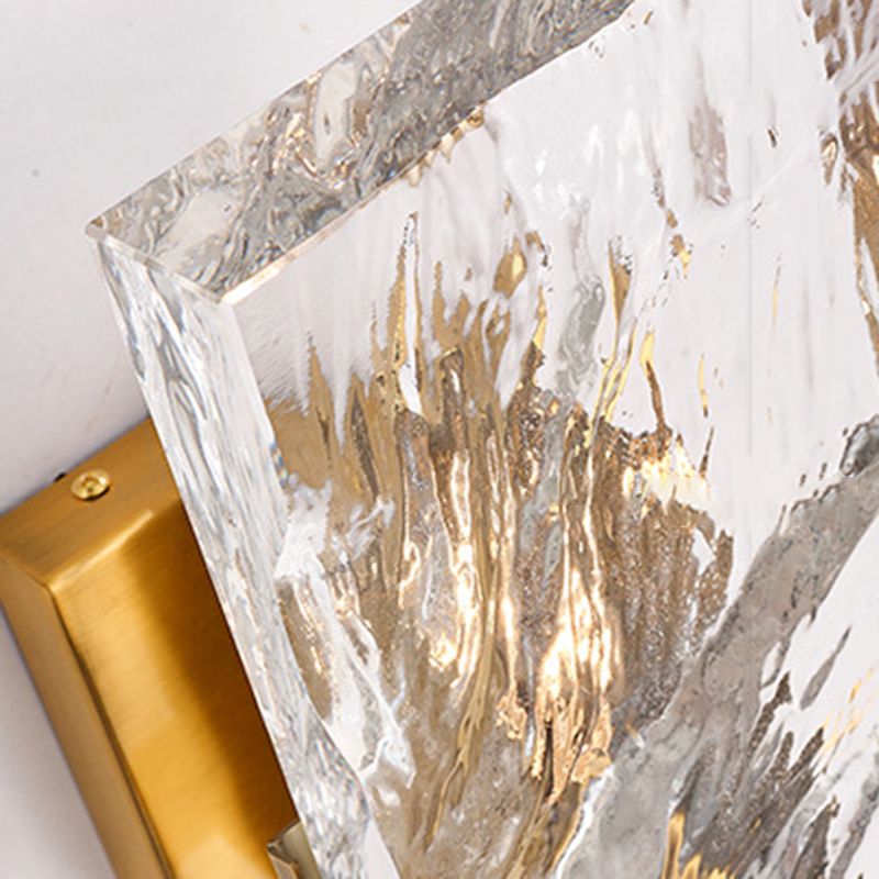 Single Modern Golden Wall Mounted Sconce Crystal Wall Light for Bedroom