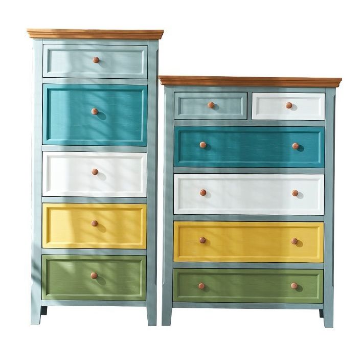 Coastal Storage Chest Solid Wood Storage Chest Dresser , 15.6 Inch Width