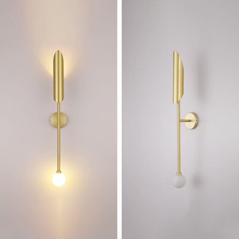 Iluminación de pared sombreada de metal Luz de pared minimalista de luz para sala de estar para sala de estar