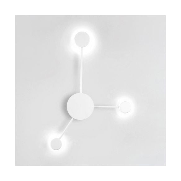 Black/White Sputnik Wall Sconce Light Fixture Modern LED 2/3/6 Lights Acrylic Wall Lamp in Warm/White Light