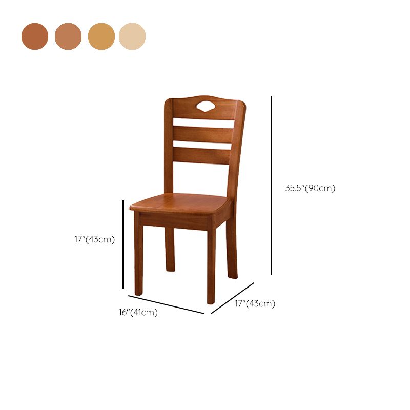 Solid Wood Dining Chairs Modern Style Home Armless Dining Chairs