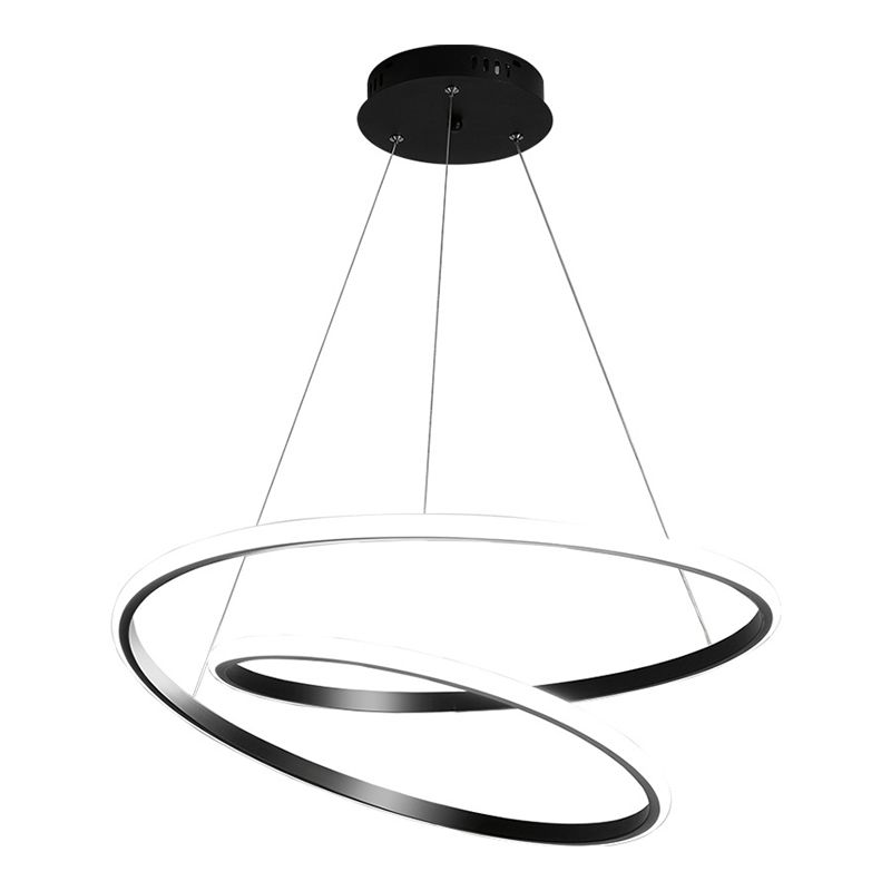 Modern Style 1-Light Suspended Lighting Fixture Acrylic Twist Pendant Chandelier