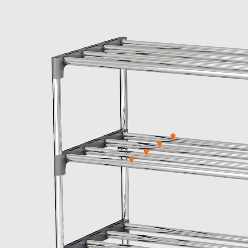 Contemporary Vertical Bookshelf Metal Study Room Bookcase with Fabric Bins