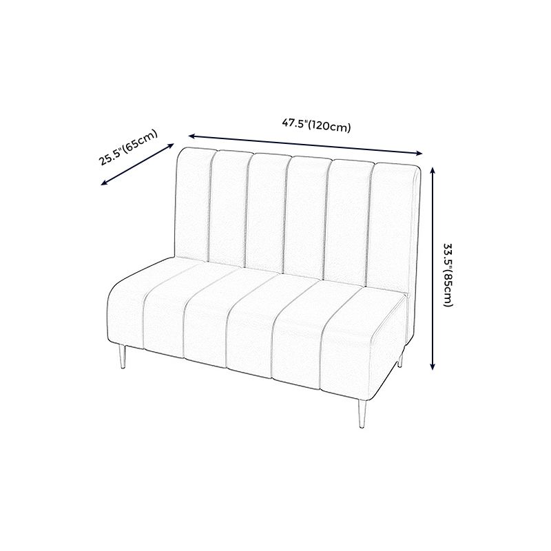 Divano glam contemporaneo oro 47,27 "d x 25,59" w x 33,46 "divano a 2 posti per ristorante