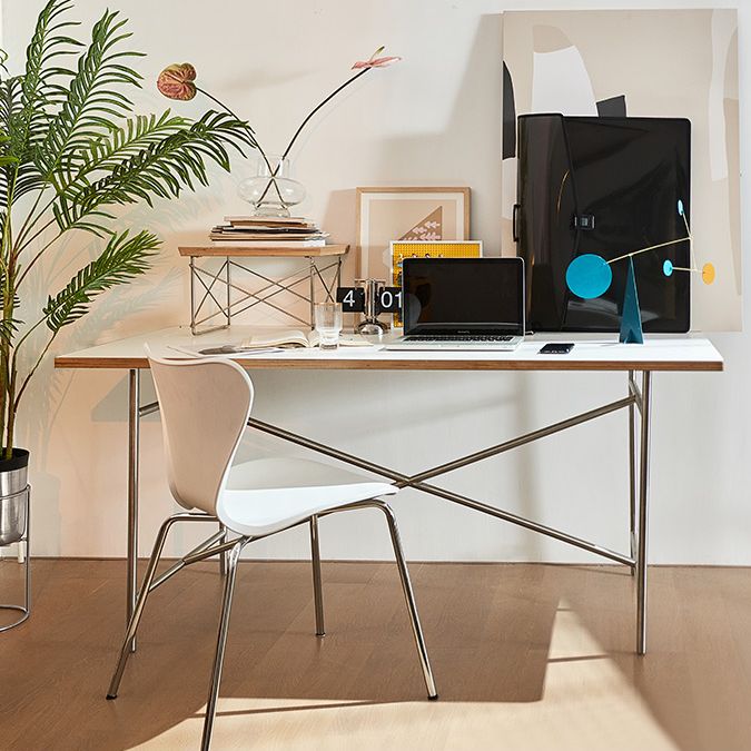 Rectangle Dining Table Industrial Wooden Kitchen Table with Seld Base