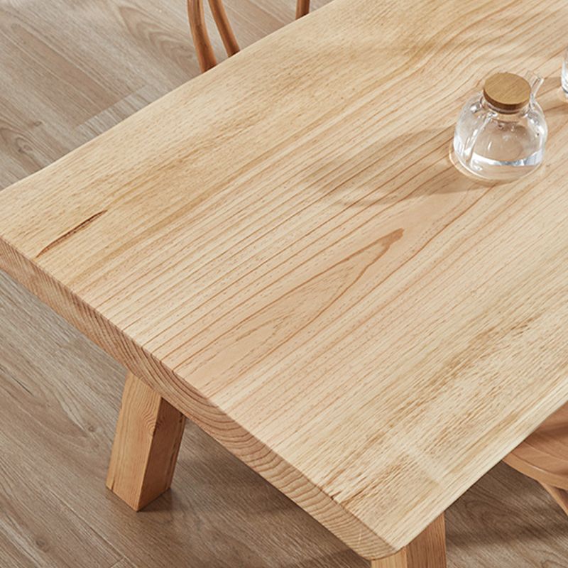 Modern 1/2/4/5 Pieces Dining Set Solid Wood Dining Table Set with Wooden Chairs