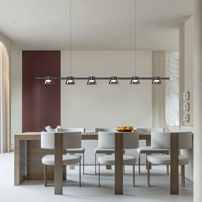 Modern Hanging Island Light Glass LED Hanging Lighting Fixture for Sitting Room